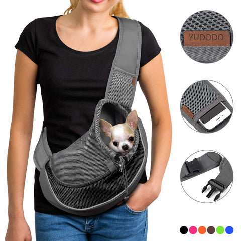 Breathable Mesh Travel Safe Sling Bag Pet Carrier
