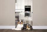 Extra Wide Walk Through Pet Gate with Small Pet Door