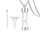 Openable Glass Vial Necklace Women Pendant Memorial Ash Bottle Cremation Pet Urn Jewelry