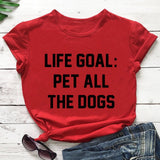 "Life Goa: Pet All The Dogs" Unisex Cotton Tee Tops