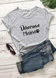 "Doberman Mama" Paw Printed 100% Cotton T-Shirt