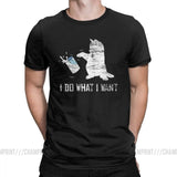 "I Do What I Want Cat" Men's Pure Cotton Creative T-Shirts
