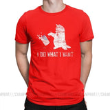 "I Do What I Want Cat" Men's Pure Cotton Creative T-Shirts