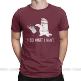 "I Do What I Want Cat" Men's Pure Cotton Creative T-Shirts