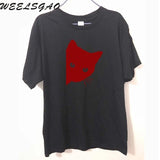 Peaking Cat Printed Cotton Tee Tops