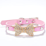 Rhinestone PU Leather Pet Cat-Dog Bling Collar