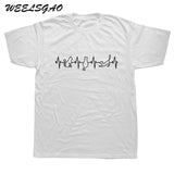 Printed Pet Cat Heartbeat Cotton Tops