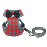 Small Cat-Dog Bowknot Harness and Leash Set