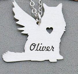 Custom Cat Memorial Necklace Jewelry