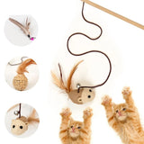 Multi Color Pet Cat Teaser Toy