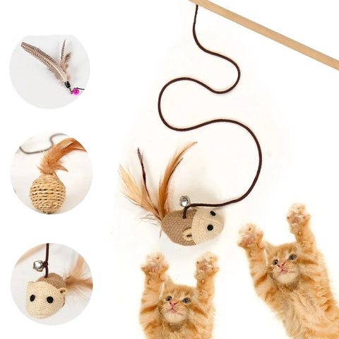 Multi Color Pet Cat Teaser Toy