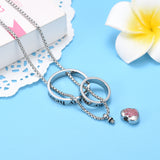 "No Longer By My Side, Forever In My Heart" Stainless Cremation Urn Necklace Memorial Jewelry