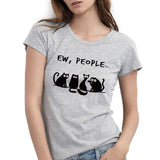 "Ew, People" Cute Style 100% Cotton Tee Tops