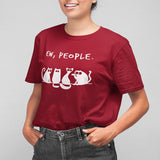 "Ew, People" Cute Style 100% Cotton Tee Tops