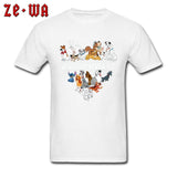 3D Dog Party Printed Tee Shirt