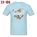 3D Dog Party Printed Tee Shirt