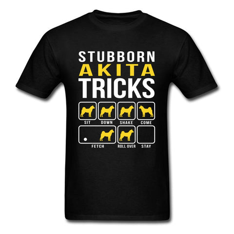 Japanese Stubborn Akita Tricks Spitz Dog T-shirt Print
